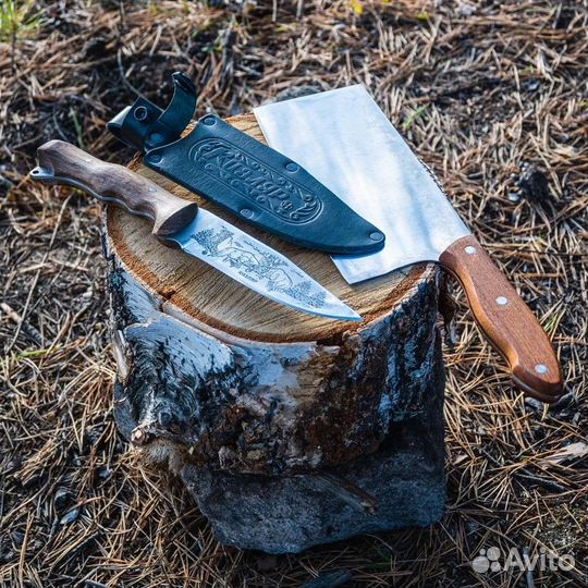 Набор шампуров Большой в коробе кожзам