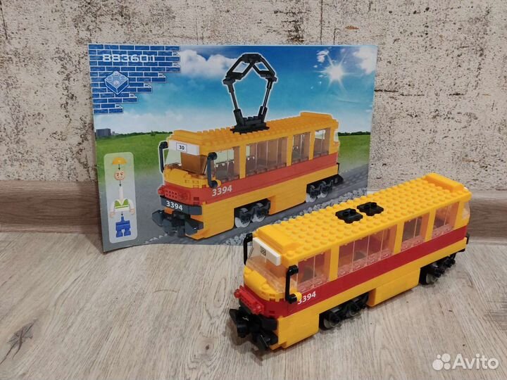 Игрушка конструктор лего город мастеров Трамвай