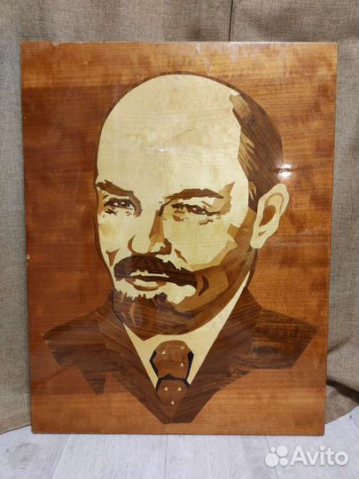 Ленин картина из шпона