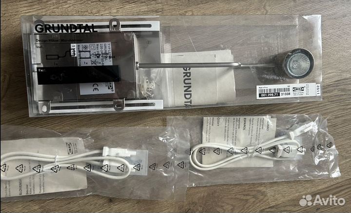 Подсветка шкафа (новая). Грундталь (икеа)