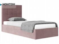 Кровать Соната 0.9 м велюр розовый