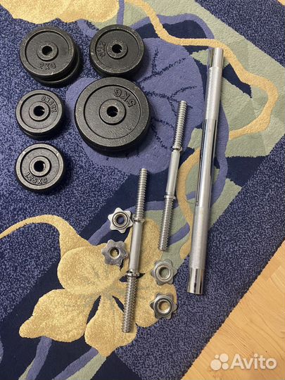 Гриф прямой + блины