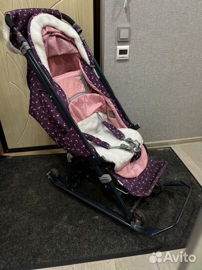 Детские санки коляска б/у Ника