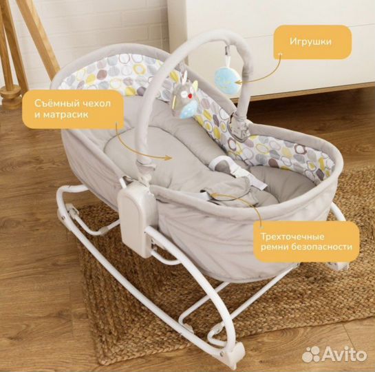 Новый Колыбель-баунсер (шезлонг) Forest Kids