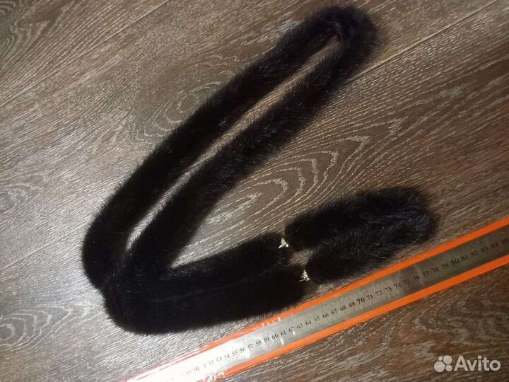 Норковый пояс новый с кисточками 165 см