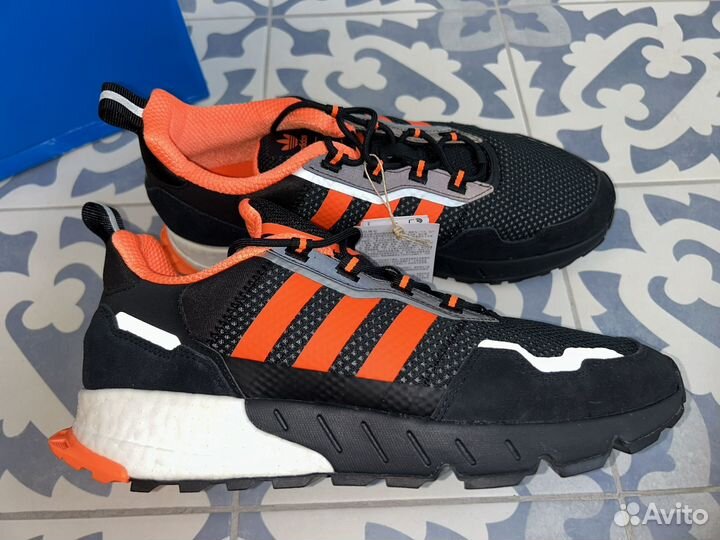 Кроссовки Adidas ZX 1K Boost Black Solar Orange