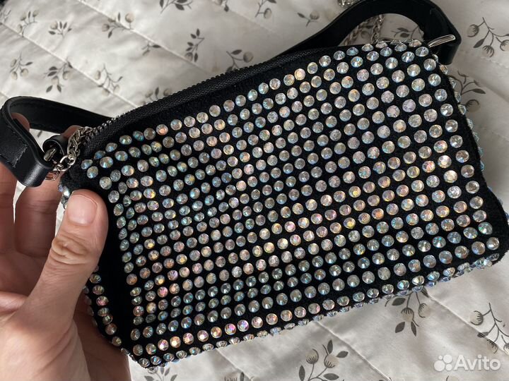 Сумка клатч со стразами