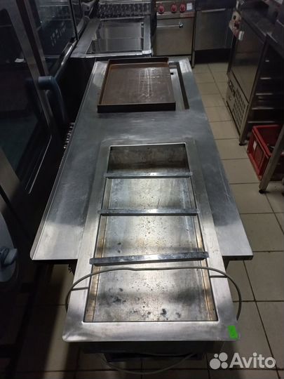 Жарочная поверхность и салат-бар