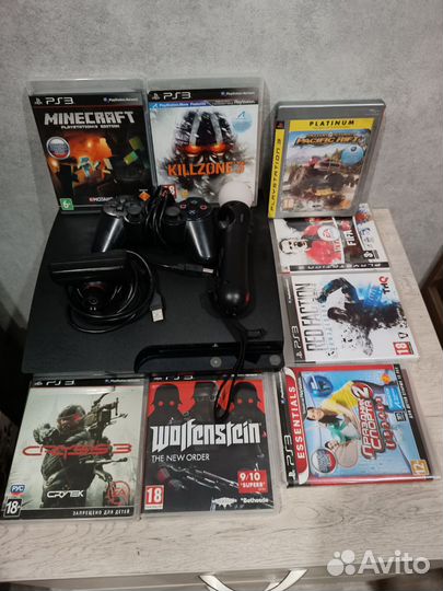 Sony PS3 Slim + PS Move + Камера