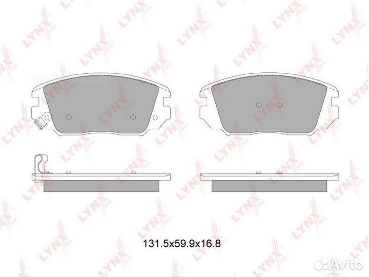 Lynxauto BD-3629 Колодки тормозные дисковые перед