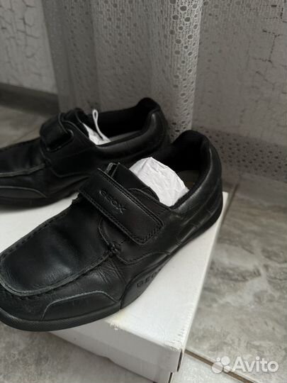 Мокасины geox 33 для мальчика школьные