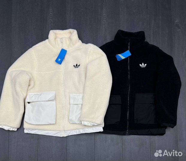 Куртка adidas двухсторонняя барашка