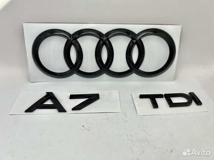 Эмблема Ауди А7 TDI черная