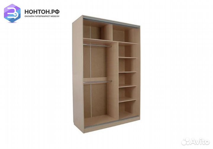 Шкаф-купе Гранд 1-600 цветы 2 дуб млечный