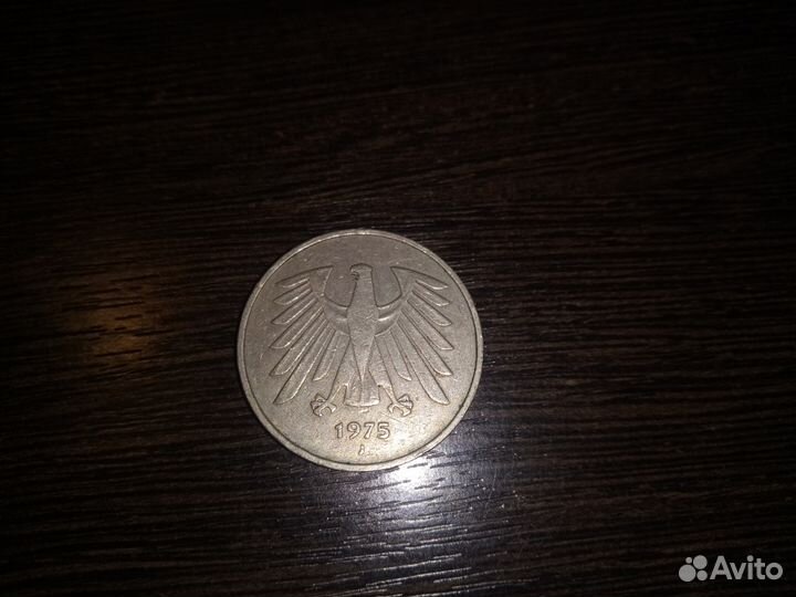 5 марок 1975 года D. Германия