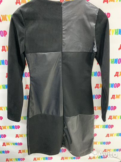 Платье велюр кожа 42,44