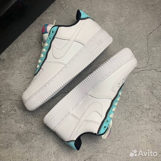 Кроссовки Nike Air Force 1 Double Layer Aqua Black