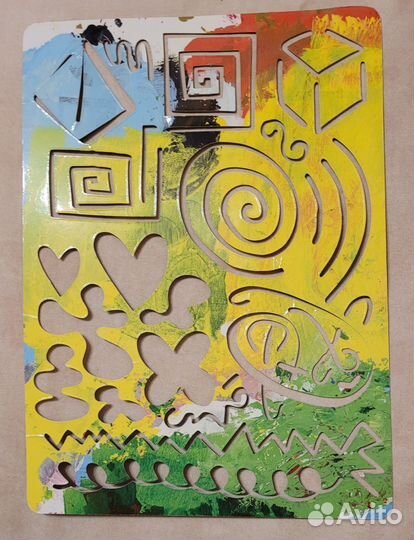 Трафареты 8шт. для детей, картон, большой формат