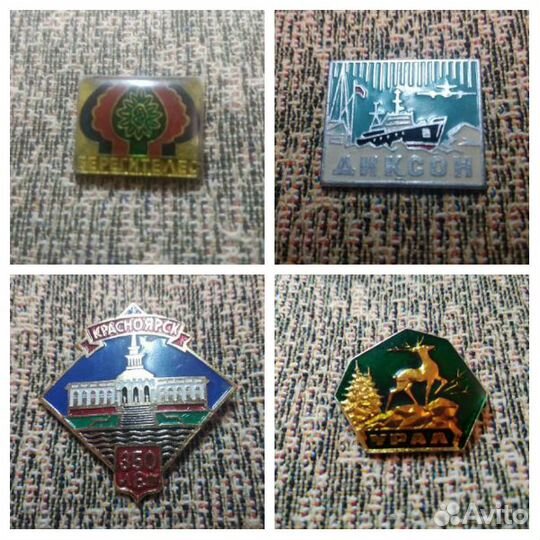 Значки олимпиада влксм мишка спорт СССР ну погоди