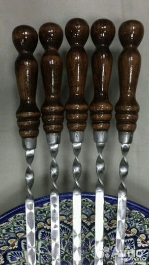 Шампура с деревянной ручкой