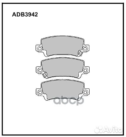 Колодки тормозные дисковые зад ADB3942 alli