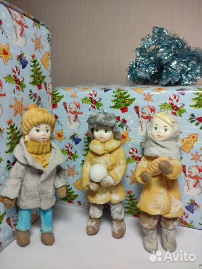 Ватная игрушка на елку