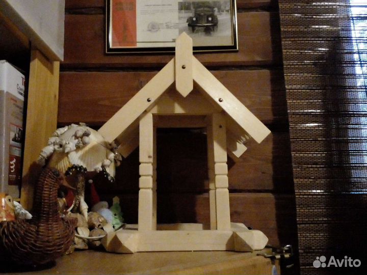 Кормушка для птиц 49 см высота, ручная работа