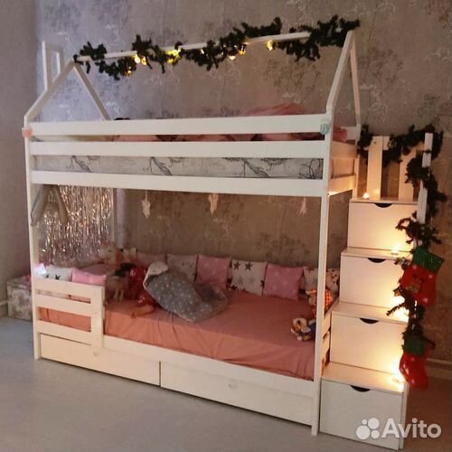 Двухъярусная кровать массив березы