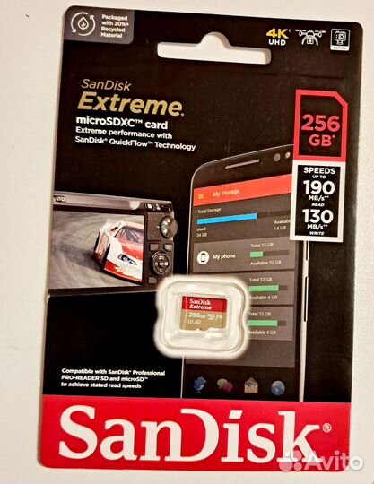 Карта памяти SanDisk 256GB Extreme SD, sdhc, sdxc