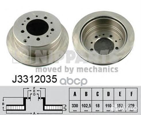 Диск тормозной toyota land cruiser J100 4.2-4.7
