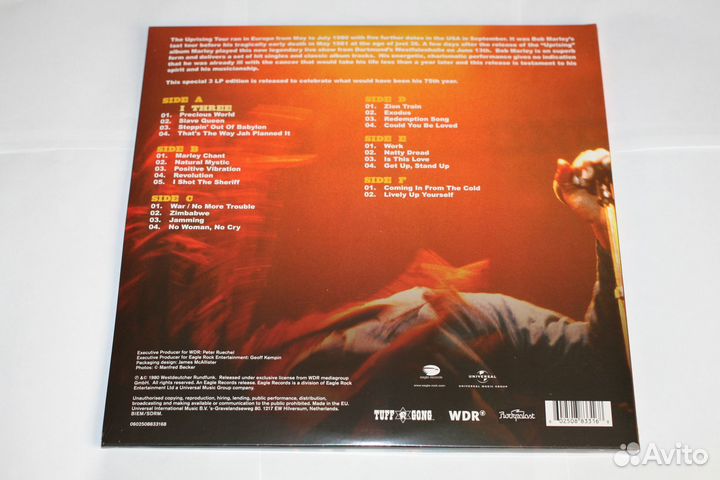 Bob Marley – Uprising Live LP Винил