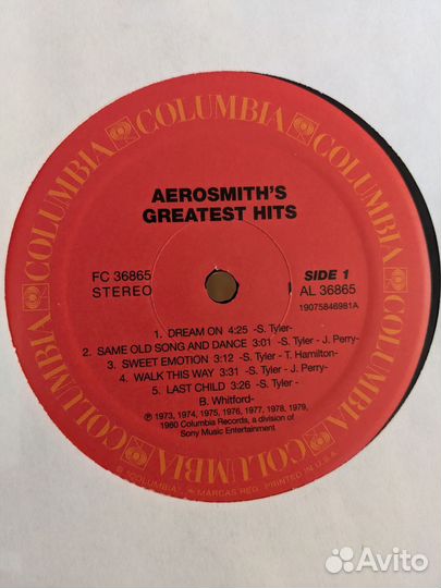 LP. Aerosmith – Aerosmith's Greatest Hits