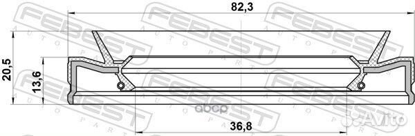 Сальник привода 36.8X82.3X13.6X20.5 95HES38821420X