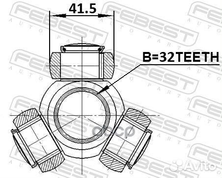 Трипоид 32X41.5 audi A3/S3/sportback/QU. 2004-2