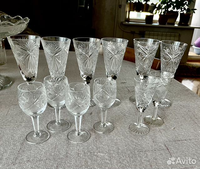 Бокалы рюмки фужеры Гусь-Хрустальный СССР