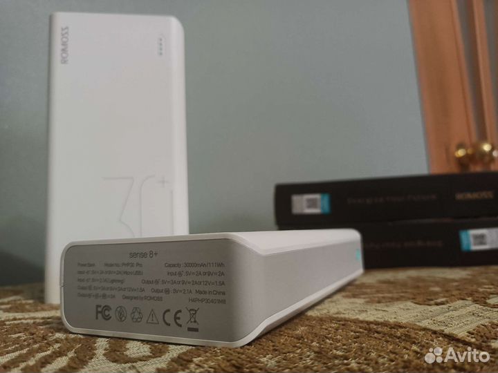 Портативный аккумулятор romoss 30000mah