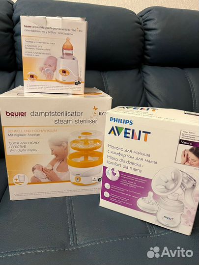 Стерилизатор, подогреватель, Молокоотсос ручной