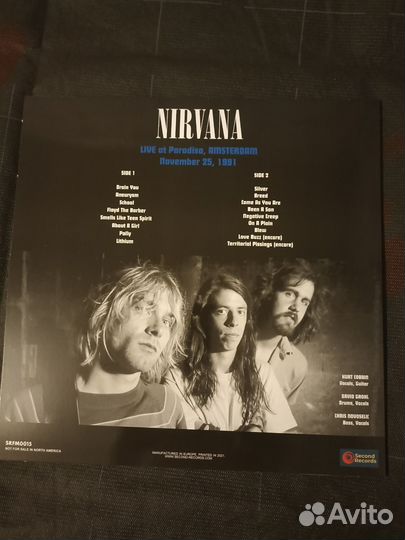 Виниловая пластинка nirvana