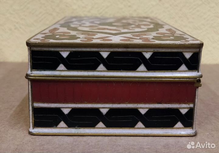 Шкатулка Цветы узор Клуазоне эмаль Китай