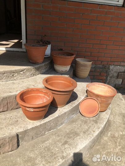 Горшки цветочные терракота и керамика