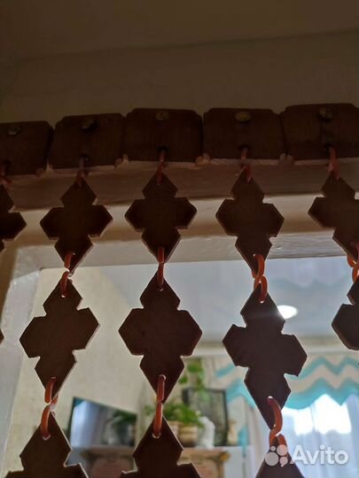 Шторы деревянные на дверь