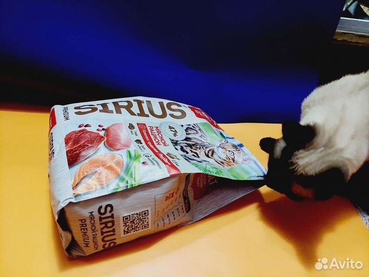 Сухой корм для кошек Sirius 1.5кг