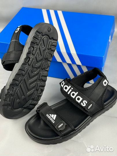 Мужские Сандали adidas летние Чёрны (40-45)