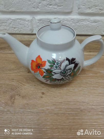 Заварочный чайник Дулево и тарелки СССР