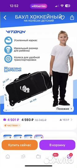 Баул хоккейный детский vitokin