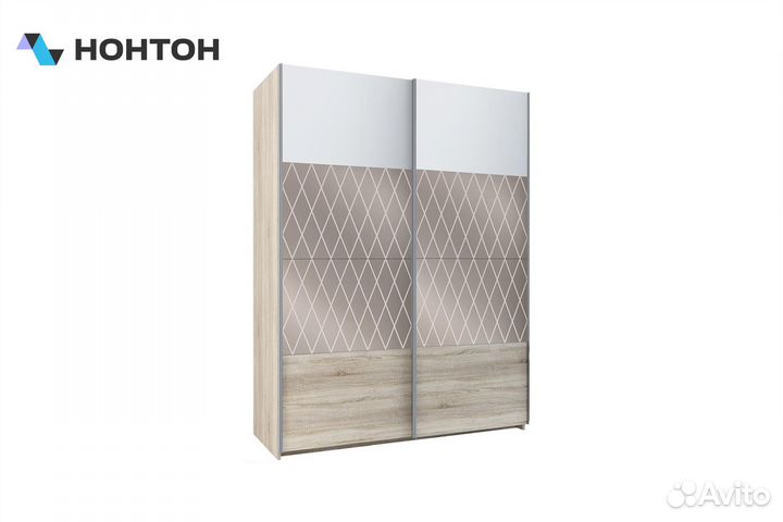 Шкаф-купе Fortune-13 1.8 м тип 3 сонома / белый