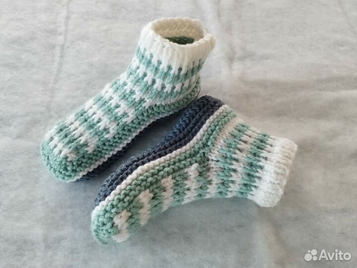 Носки вязаные теплые для дома