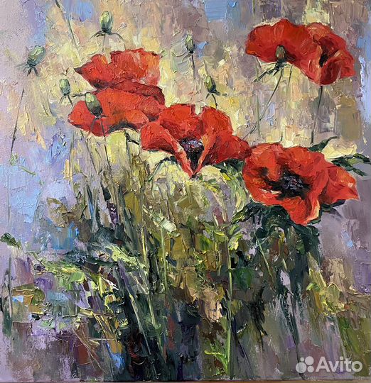 Картина маслом маки