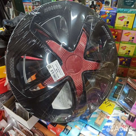 Колпаки 15 черные с красным