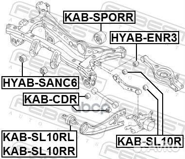 Сайленблок KAB-SL10RR KAB-SL10RR Febest